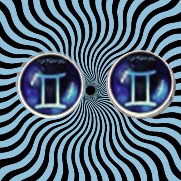 GEMINI CABOCHON EARRINGS - Picture 4 of 4